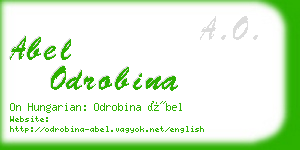 abel odrobina business card